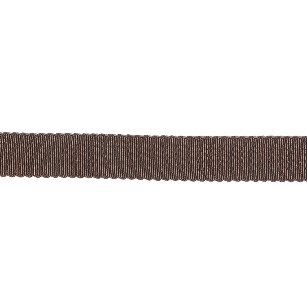 Dark Brown Recycled Polyester Petersham Grosgrain Ribbon - 9mm Dark Brown Recycled Polyester Petersham Grosgrain Ribbon - 9mm
