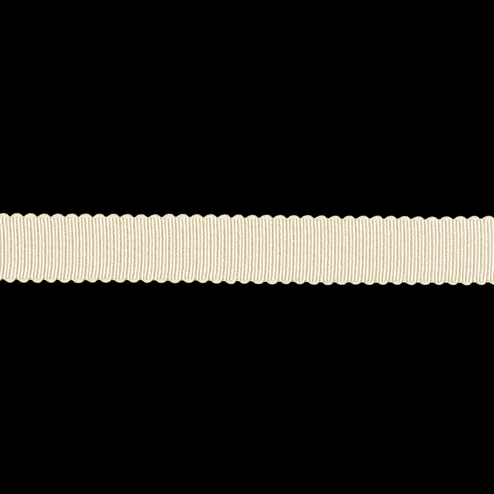 Almond Milk Recycled Polyester Petersham Grosgrain Ribbon - 9mm Almond Milk Recycled Polyester Petersham Grosgrain Ribbon - 9mm