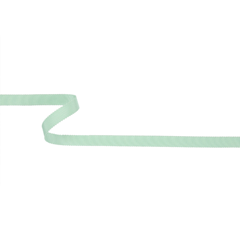 Spearmint Recycled Polyester Petersham Grosgrain Ribbon - 9mm Spearmint Recycled Polyester Petersham Grosgrain Ribbon - 9mm