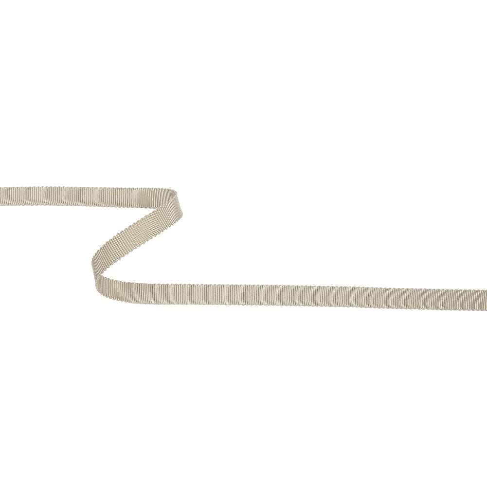 Taupe Recycled Polyester Petersham Grosgrain Ribbon - 9mm Taupe Recycled Polyester Petersham Grosgrain Ribbon - 9mm