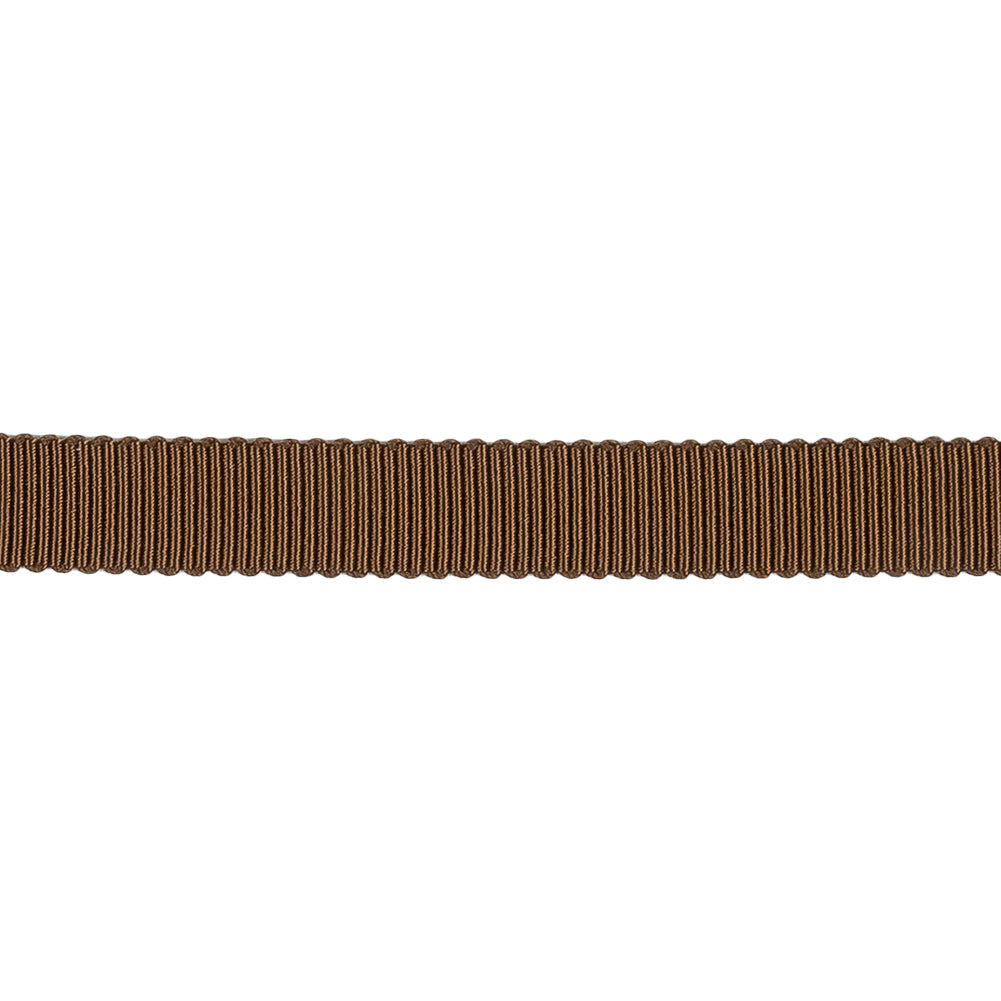 Brown Recycled Polyester Petersham Grosgrain Ribbon - 9mm Brown Recycled Polyester Petersham Grosgrain Ribbon - 9mm