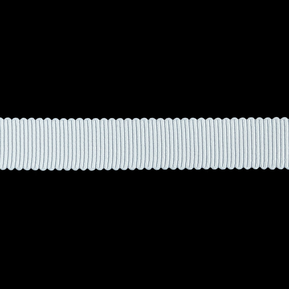 Matte White Recycled Polyester Petersham Grosgrain Ribbon - 12mm Matte White Recycled Polyester Petersham Grosgrain Ribbon - 12mm