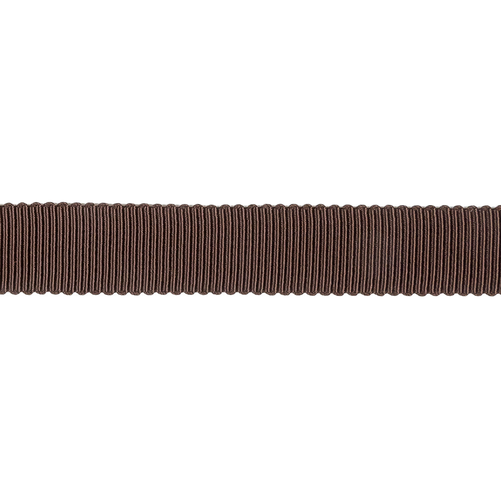 Dark Brown Recycled Polyester Petersham Grosgrain Ribbon - 12mm Dark Brown Recycled Polyester Petersham Grosgrain Ribbon - 12mm
