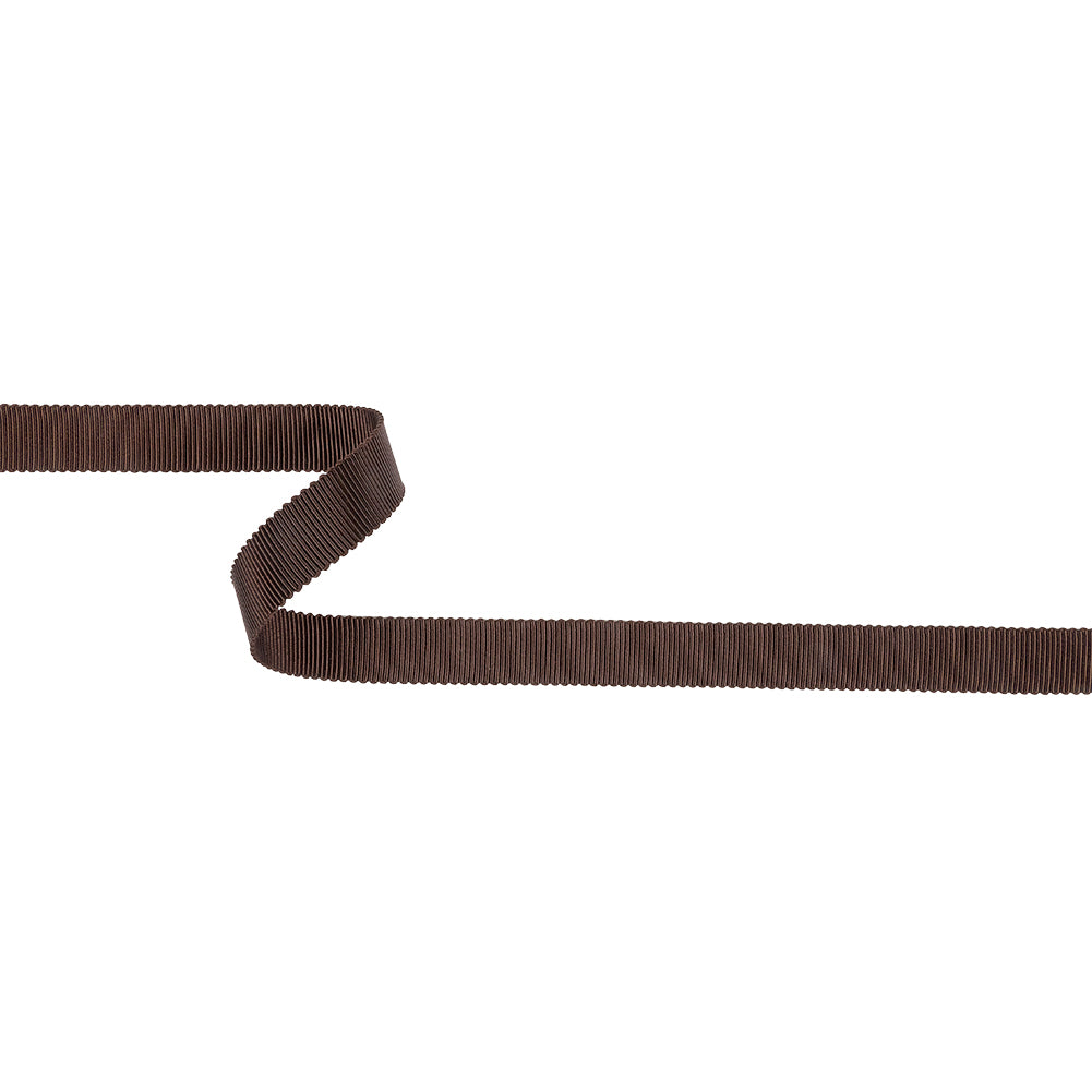 Dark Brown Recycled Polyester Petersham Grosgrain Ribbon - 12mm Dark Brown Recycled Polyester Petersham Grosgrain Ribbon - 12mm