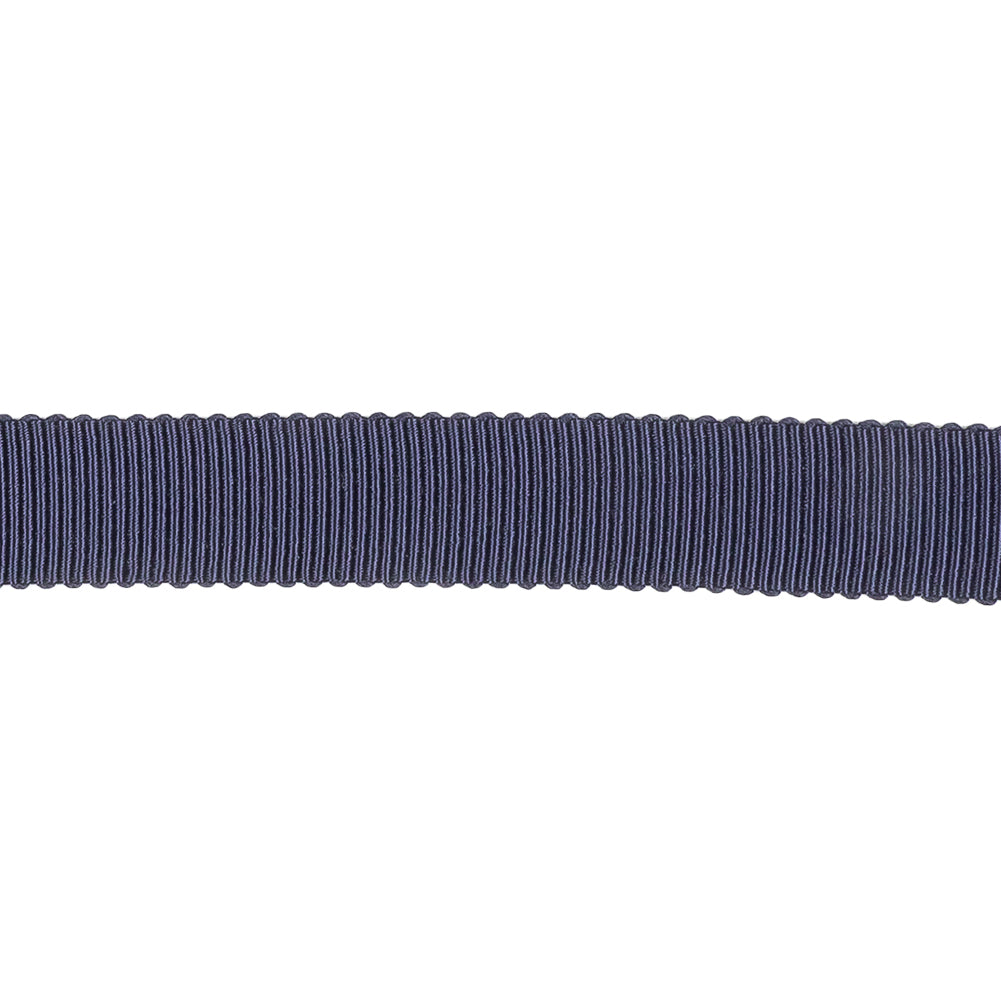 Dark Navy Recycled Polyester Petersham Grosgrain Ribbon - 12mm Dark Navy Recycled Polyester Petersham Grosgrain Ribbon - 12mm
