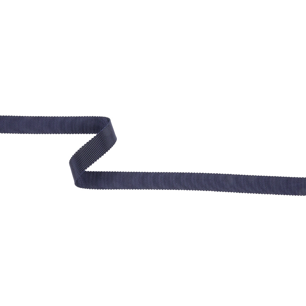 Dark Navy Recycled Polyester Petersham Grosgrain Ribbon - 12mm Dark Navy Recycled Polyester Petersham Grosgrain Ribbon - 12mm