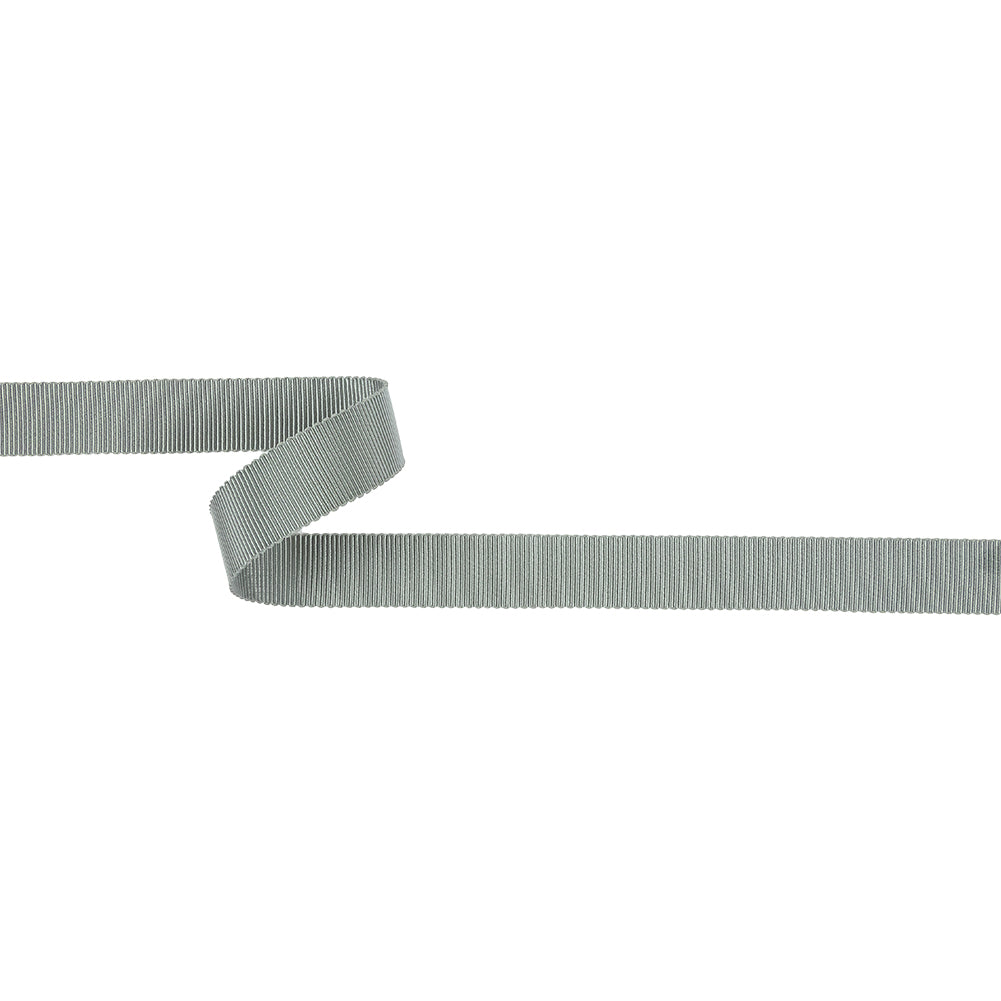 Light Gray Recycled Polyester Petersham Grosgrain Ribbon - 15mm Light Gray Recycled Polyester Petersham Grosgrain Ribbon - 15mm