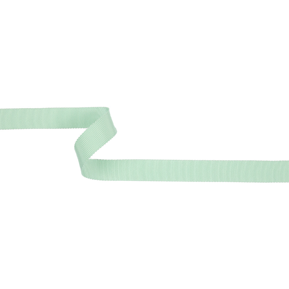 Spearmint Recycled Polyester Petersham Grosgrain Ribbon - 15mm Spearmint Recycled Polyester Petersham Grosgrain Ribbon - 15mm