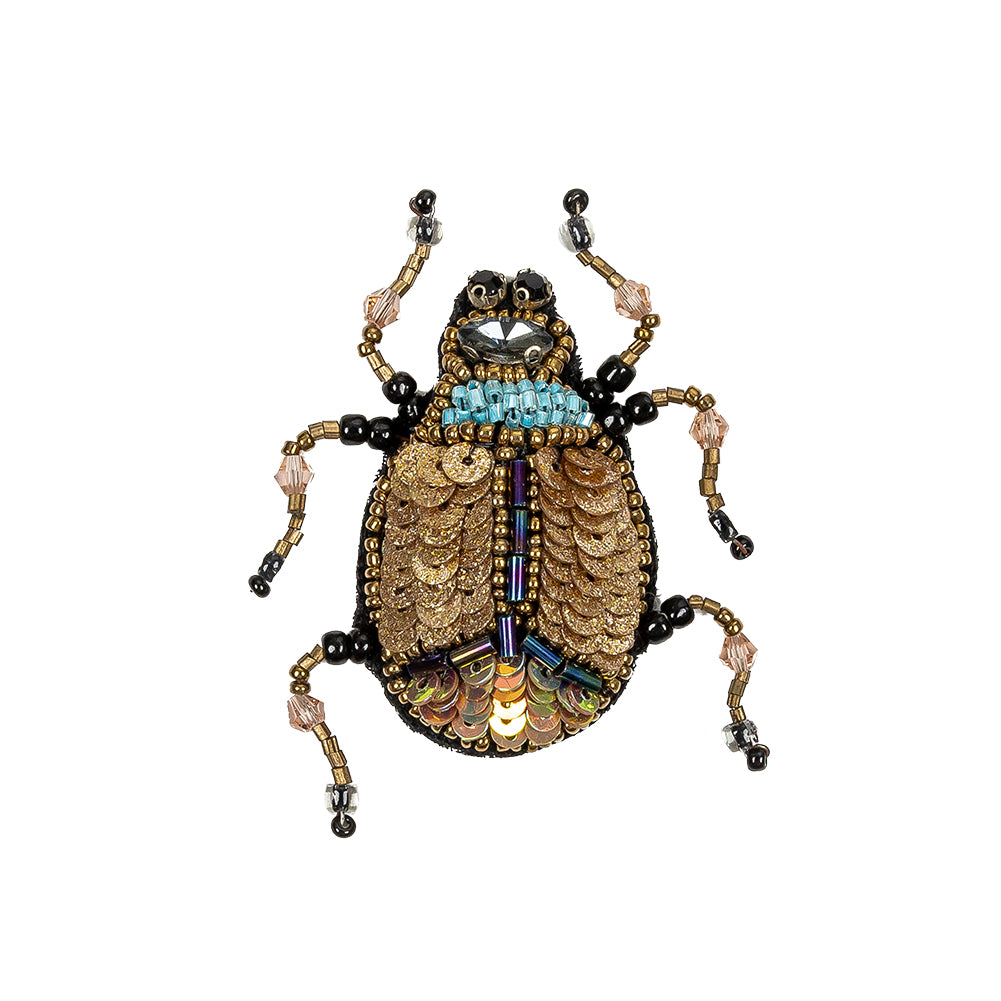 Blue Radiance, Gold and Black Beetle Rhinestone and Glass Beaded Applique - 2.5" X 2" Blue Radiance, Gold and Black Beetle Rhinestone and Glass Beaded Applique - 2.5" X 2"
