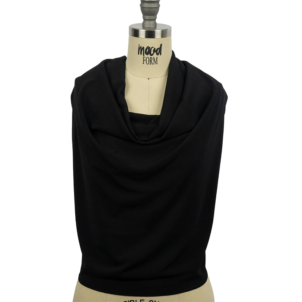 Stretch Polyester Crepe Knit - Black - Arabesque Collection Stretch Polyester Crepe Knit - Black - Arabesque Collection