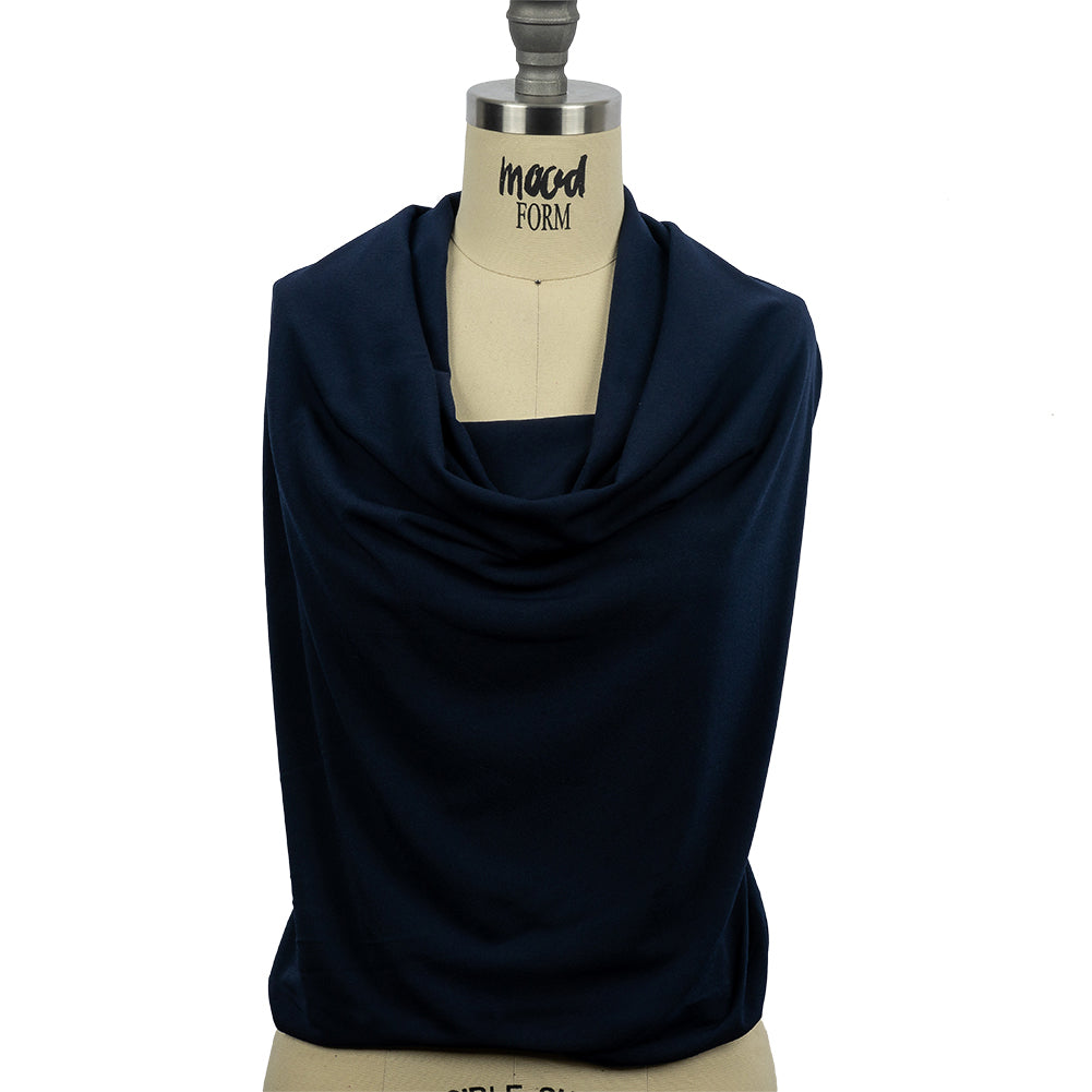 Stretch Polyester Crepe Knit - Navy - Arabesque Collection Stretch Polyester Crepe Knit - Navy - Arabesque Collection