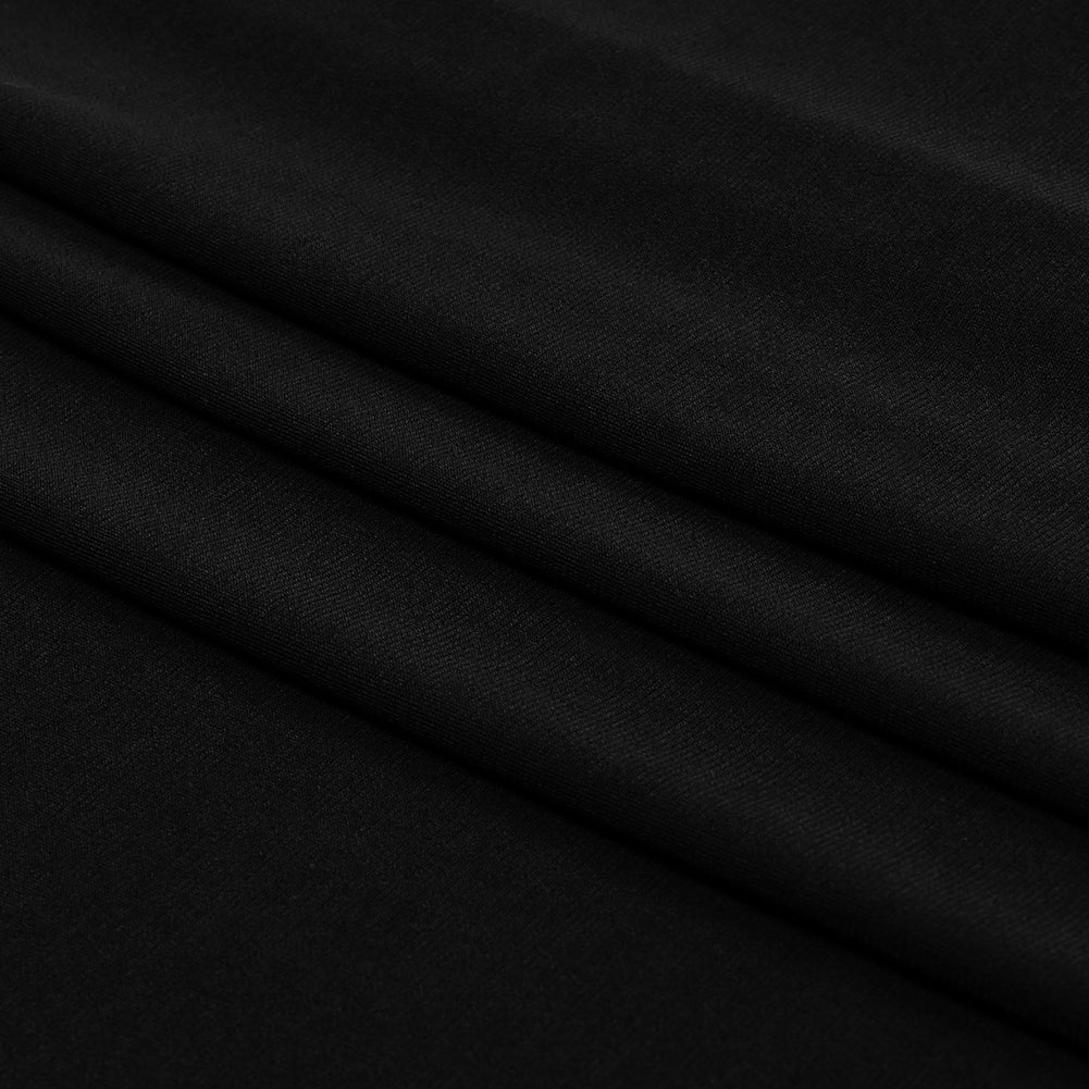 Stretch Polyester ITY Jersey - Black - Isadora Collection Stretch Polyester ITY Jersey - Black - Isadora Collection