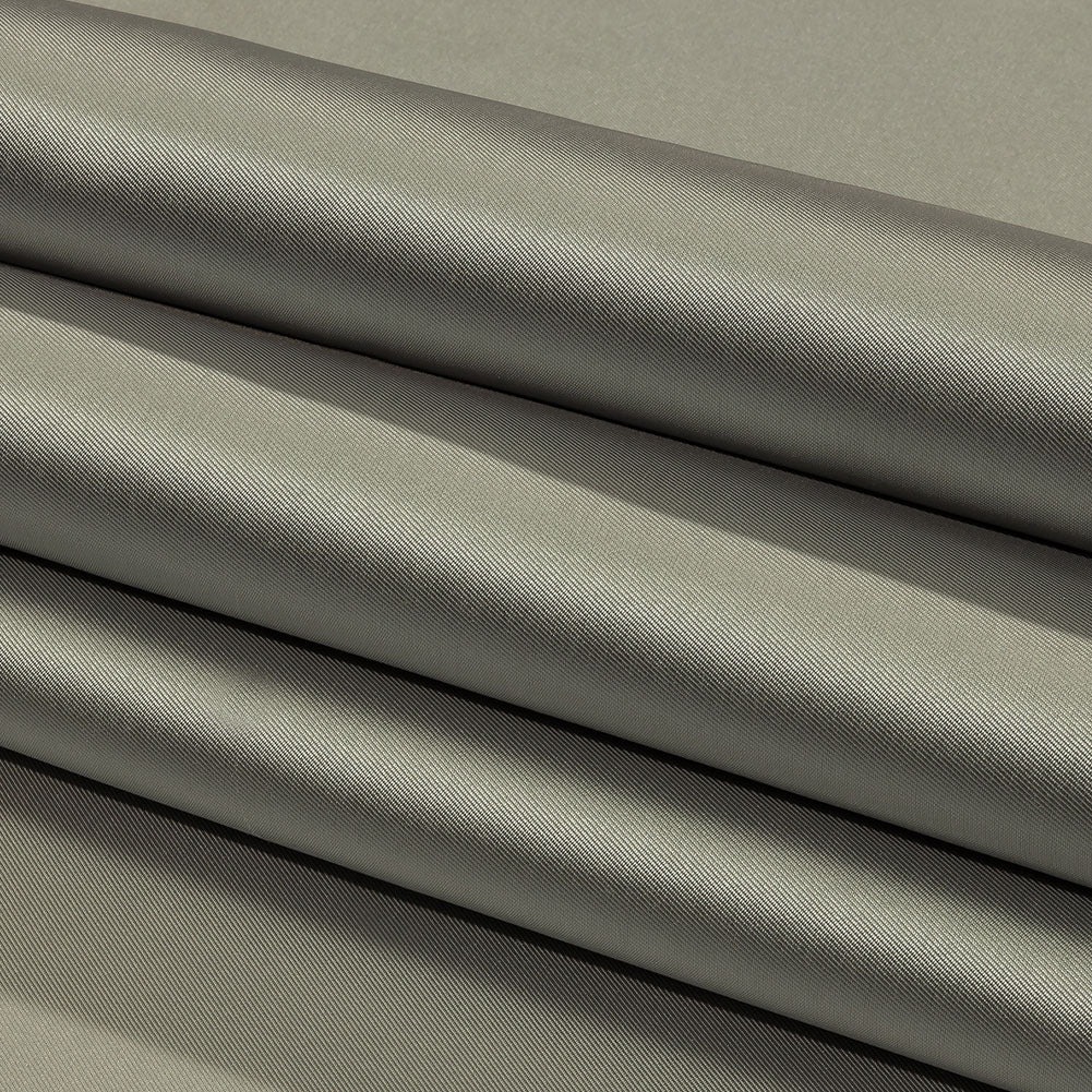 Polyester Twill Mikado - Silver - Mora Collection - Folded Polyester Twill Mikado - Silver - Mora Collection - Folded