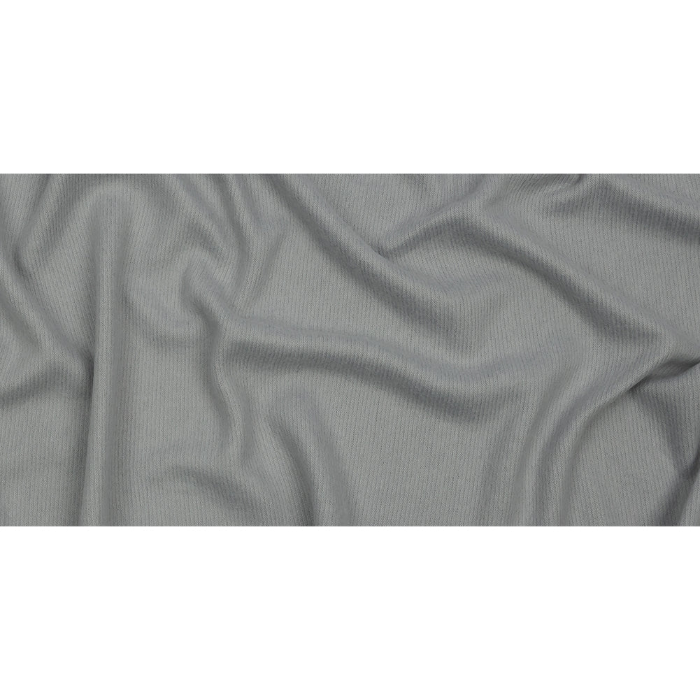 Silvery Gray Brushed Polyester Interlock Sweater Knit Silvery Gray Brushed Polyester Interlock Sweater Knit