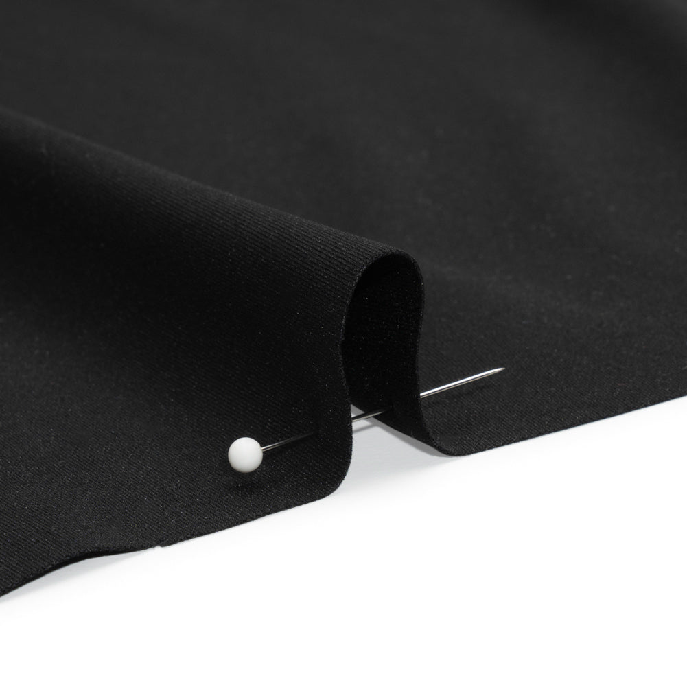 Black Polyester Interlock Knit Detail Black Polyester Interlock Knit Detail