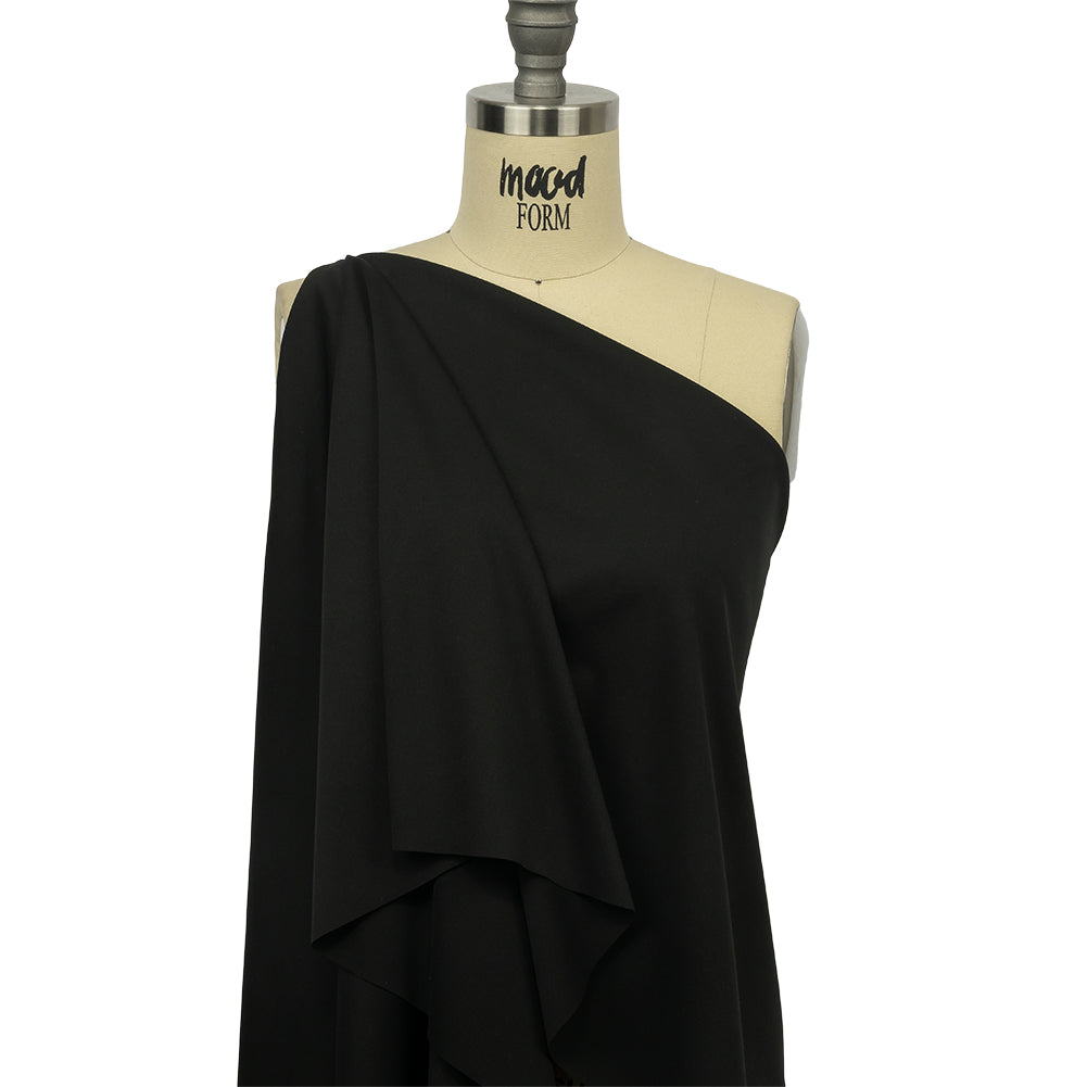 Black Onyx Polyester Interlock Knit Drape Black Onyx Polyester Interlock Knit Drape