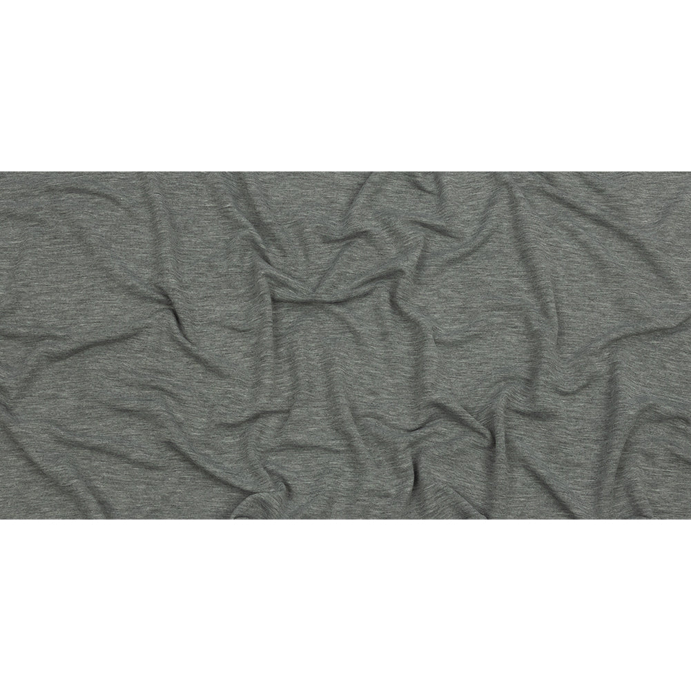 Heathered Gray Lightweight Stretch Recycled Polyester French Terry Full Heathered Gray Lightweight Stretch Recycled Polyester French Terry Full