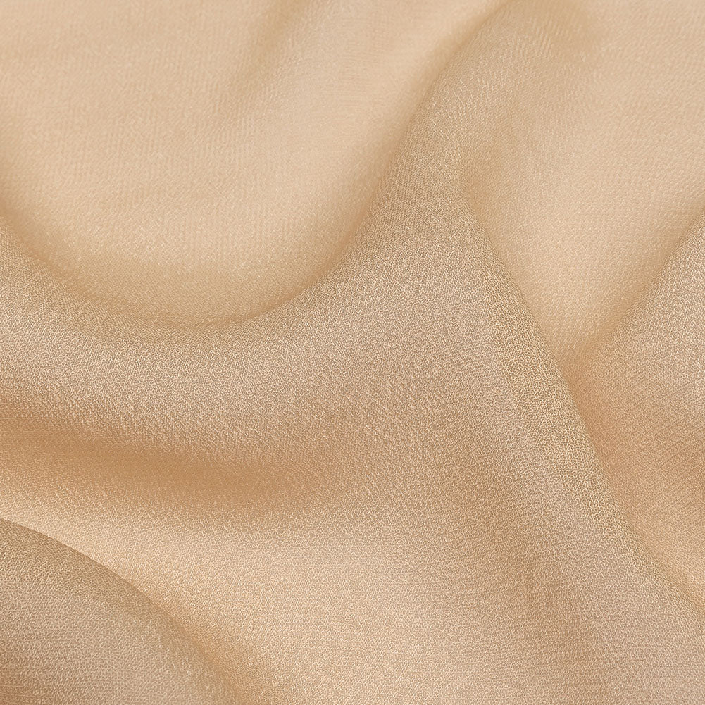 Famous Australian Designer Peach Viscose Georgette Detail Famous Australian Designer Peach Viscose Georgette Detail