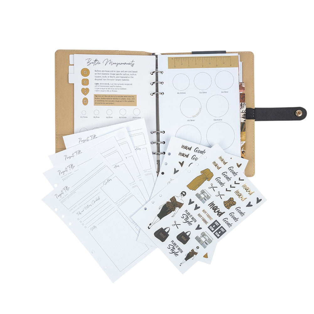 Planificador de costura Mood Designer - 14,9 cm x 21 cm (5,875" x 8,25"), A5, sin fecha