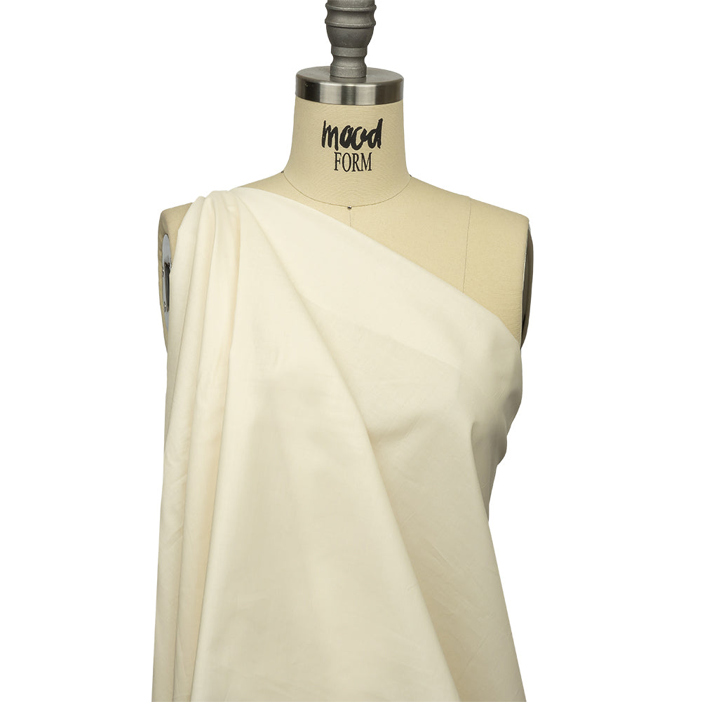 Famous Australian Designer Cream Heavy Cotton Voile Drape Famous Australian Designer Cream Heavy Cotton Voile Drape