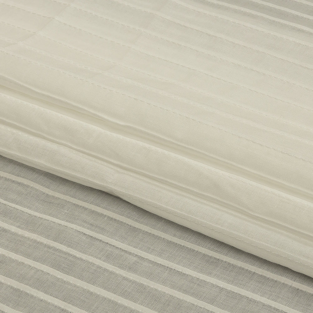 Famous Australian Designer White Pintucked Cotton Lawn Folded Famous Australian Designer White Pintucked Cotton Lawn Folded