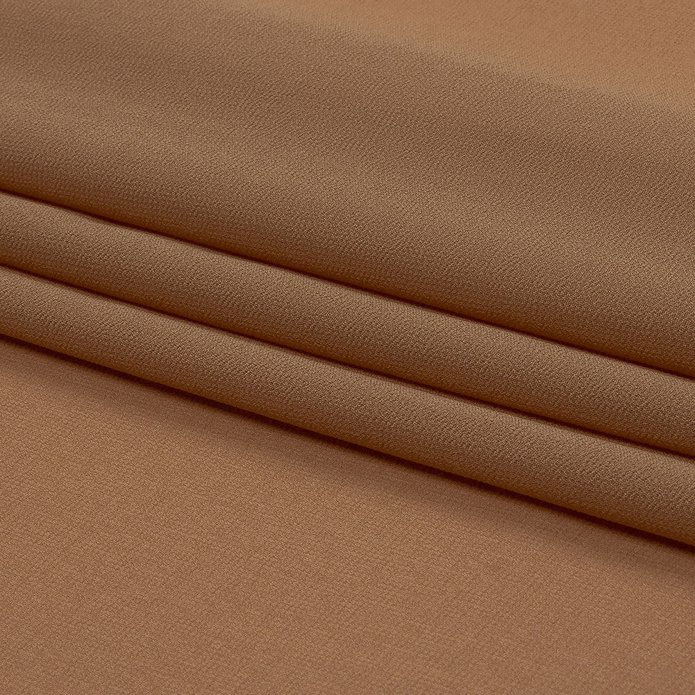 Famous Australian Designer Tan Polyester Georgette - Folded Famous Australian Designer Tan Polyester Georgette - Folded