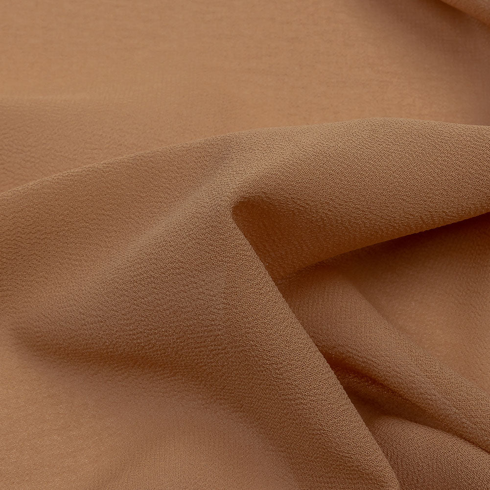 Famous Australian Designer Tan Polyester Georgette - Detail Famous Australian Designer Tan Polyester Georgette - Detail