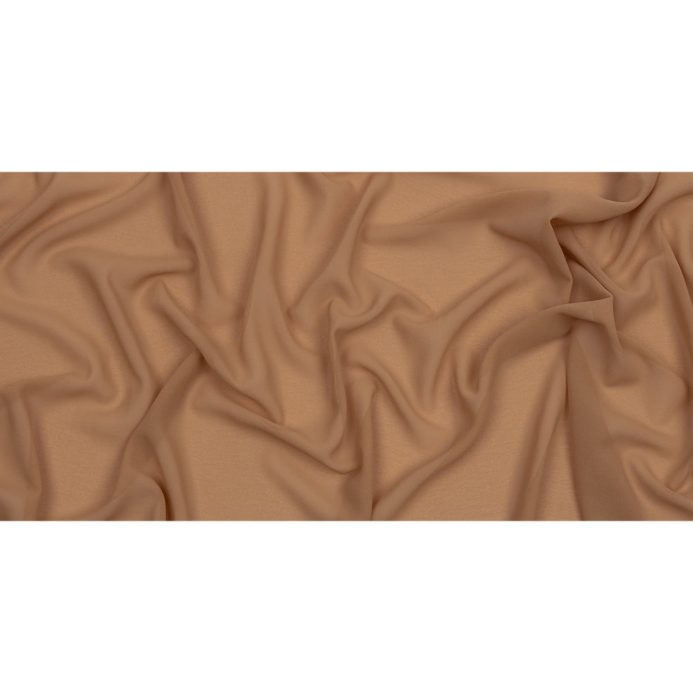 Famous Australian Designer Tan Polyester Georgette - Full Famous Australian Designer Tan Polyester Georgette - Full