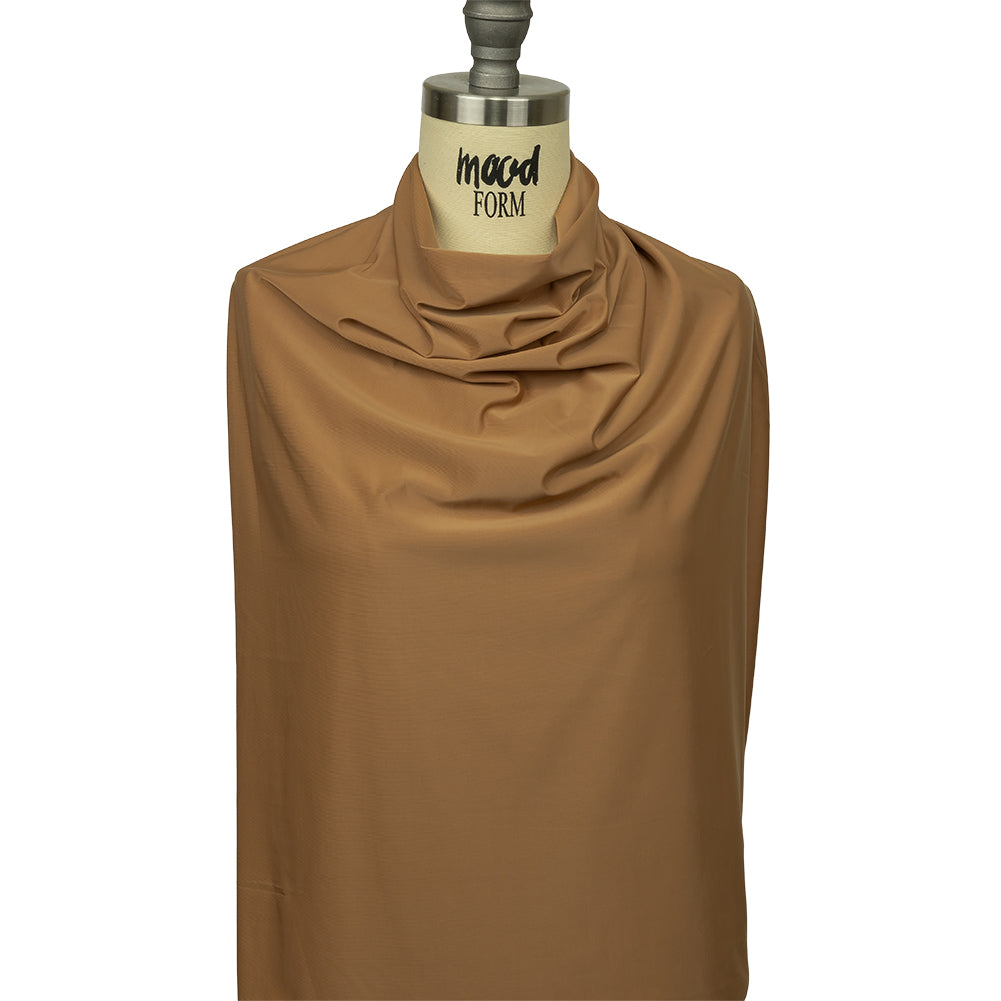 Famous Australian Designer Caramel Stretch Polyester Jersey Famous Australian Designer Caramel Stretch Polyester Jersey