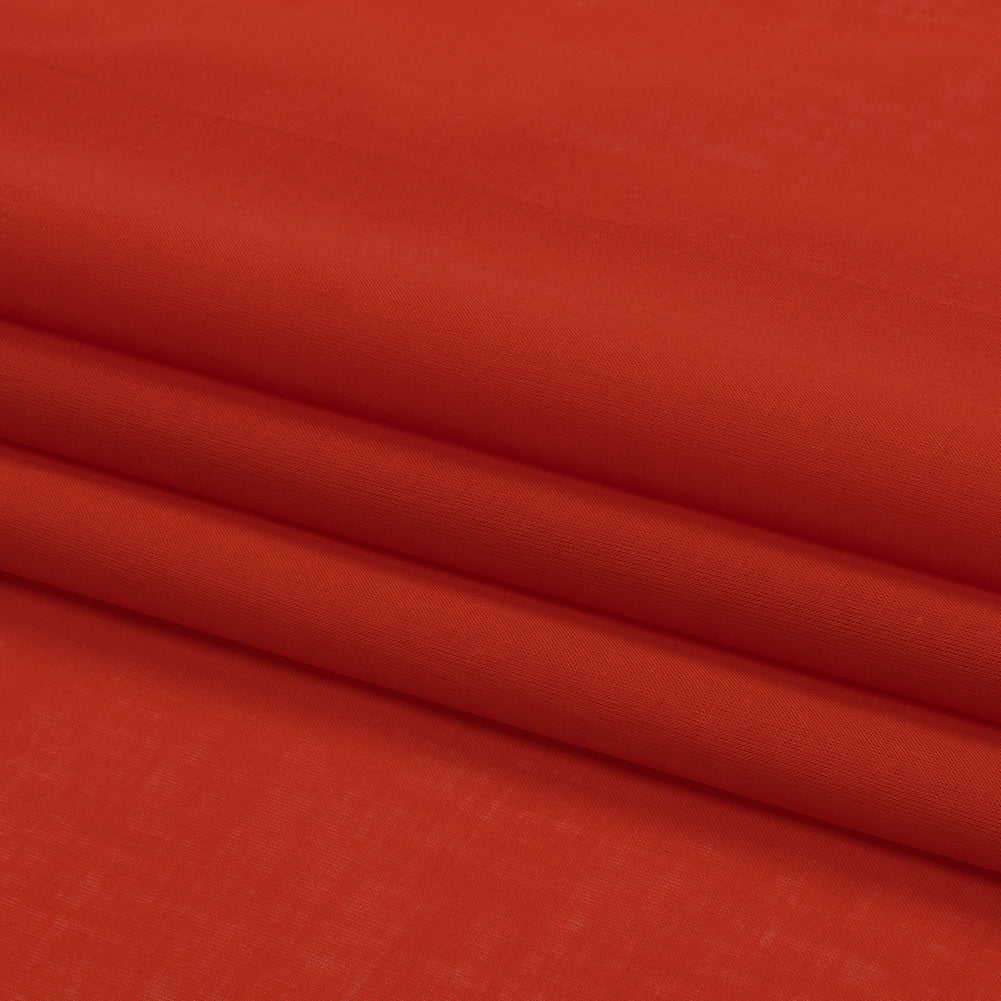 Famous Australian Designer Red Cotton Voile Folded Famous Australian Designer Red Cotton Voile Folded