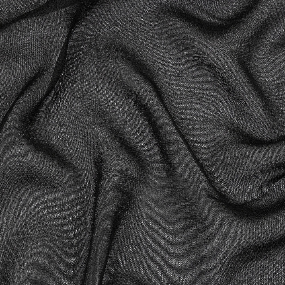 Famous Australian Designer Black Viscose Georgette Famous Australian Designer Black Viscose Georgette