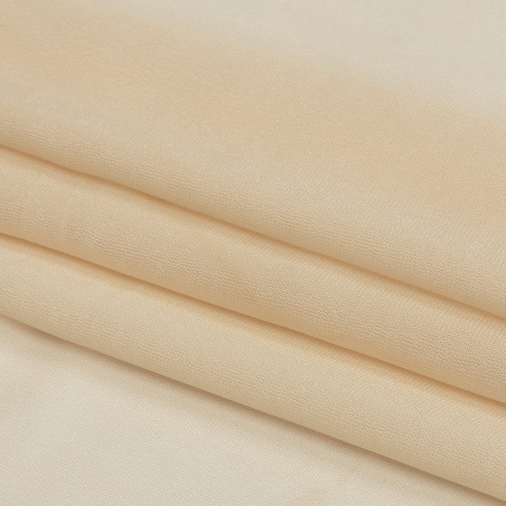 Famous Australian Designer Cream Peach Viscose Georgette - Folded Famous Australian Designer Cream Peach Viscose Georgette - Folded