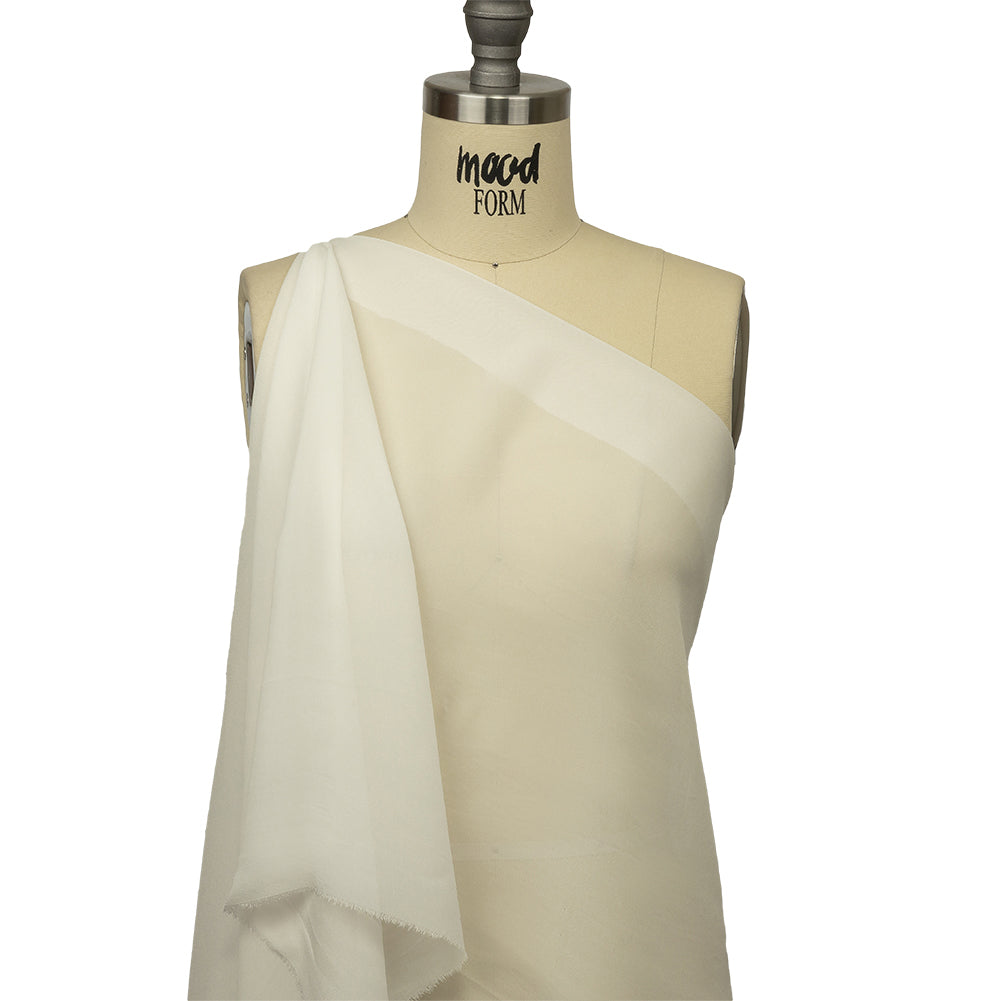 Famous Australian Designer Coconut Milk Viscose Georgette Detail Famous Australian Designer Coconut Milk Viscose Georgette Detail