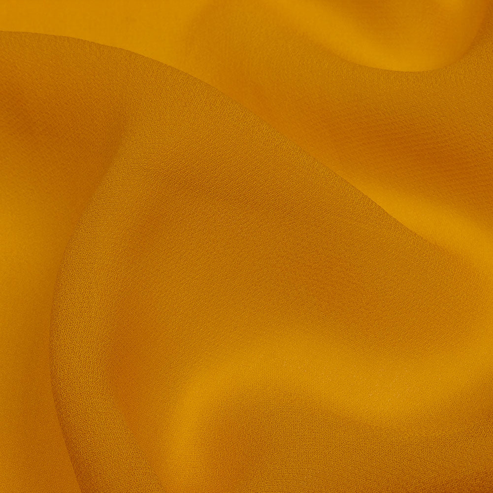 Famous Australian Designer Golden Yellow Viscose Georgette Detail Famous Australian Designer Golden Yellow Viscose Georgette Detail