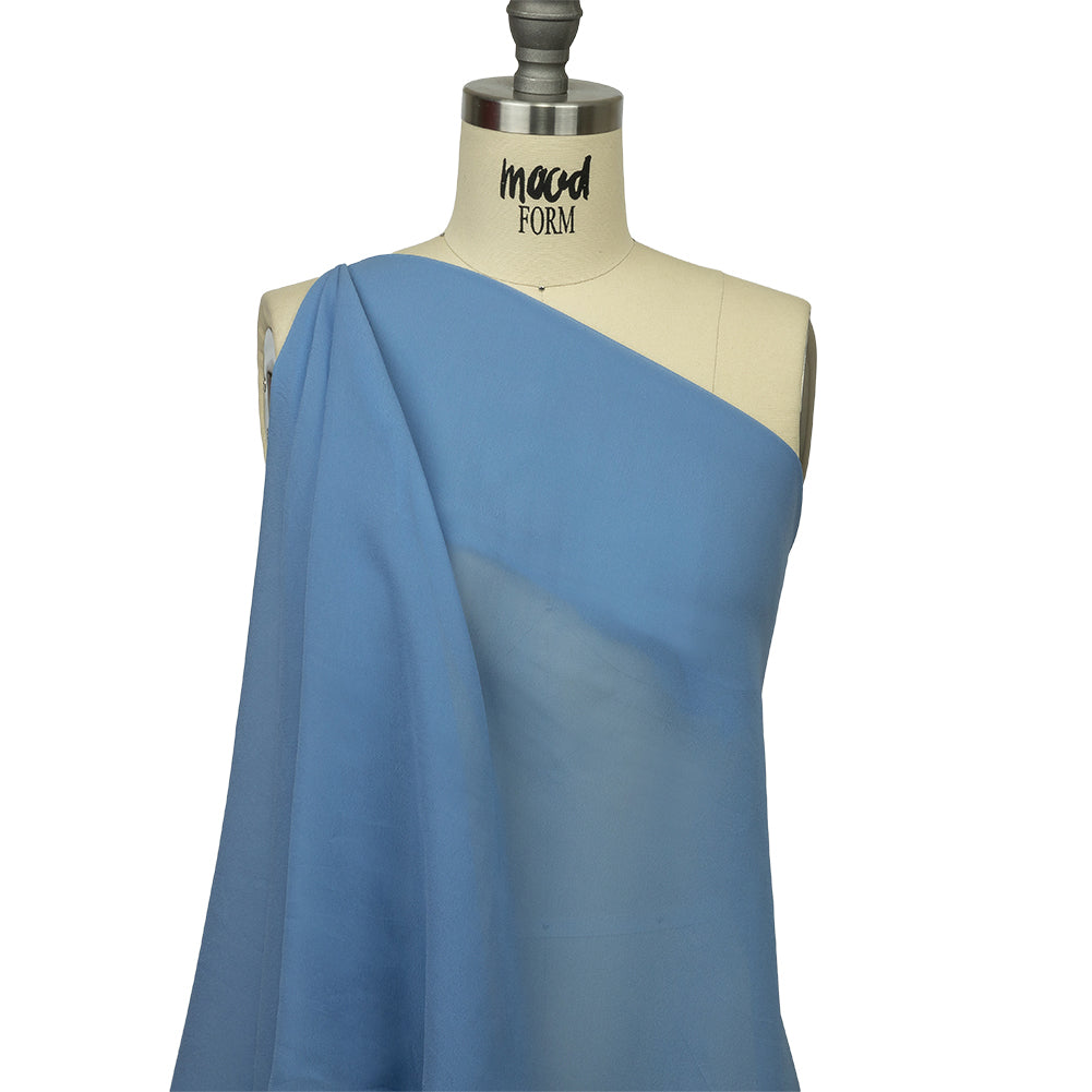 Famous Australian Designer Cornflower Viscose Georgette Detail Famous Australian Designer Cornflower Viscose Georgette Detail