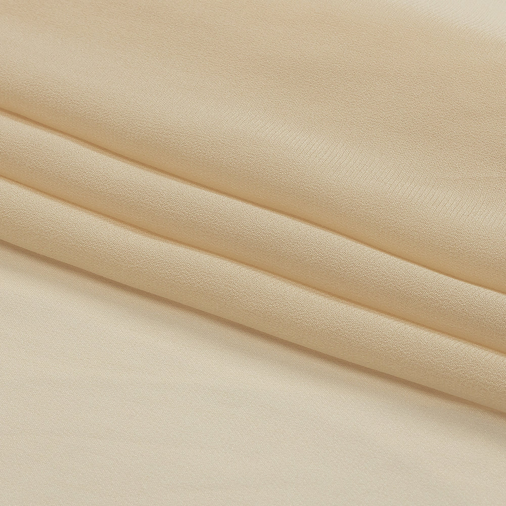 Famous Australian Designer Light Semolina Viscose Georgette Folded Famous Australian Designer Light Semolina Viscose Georgette Folded