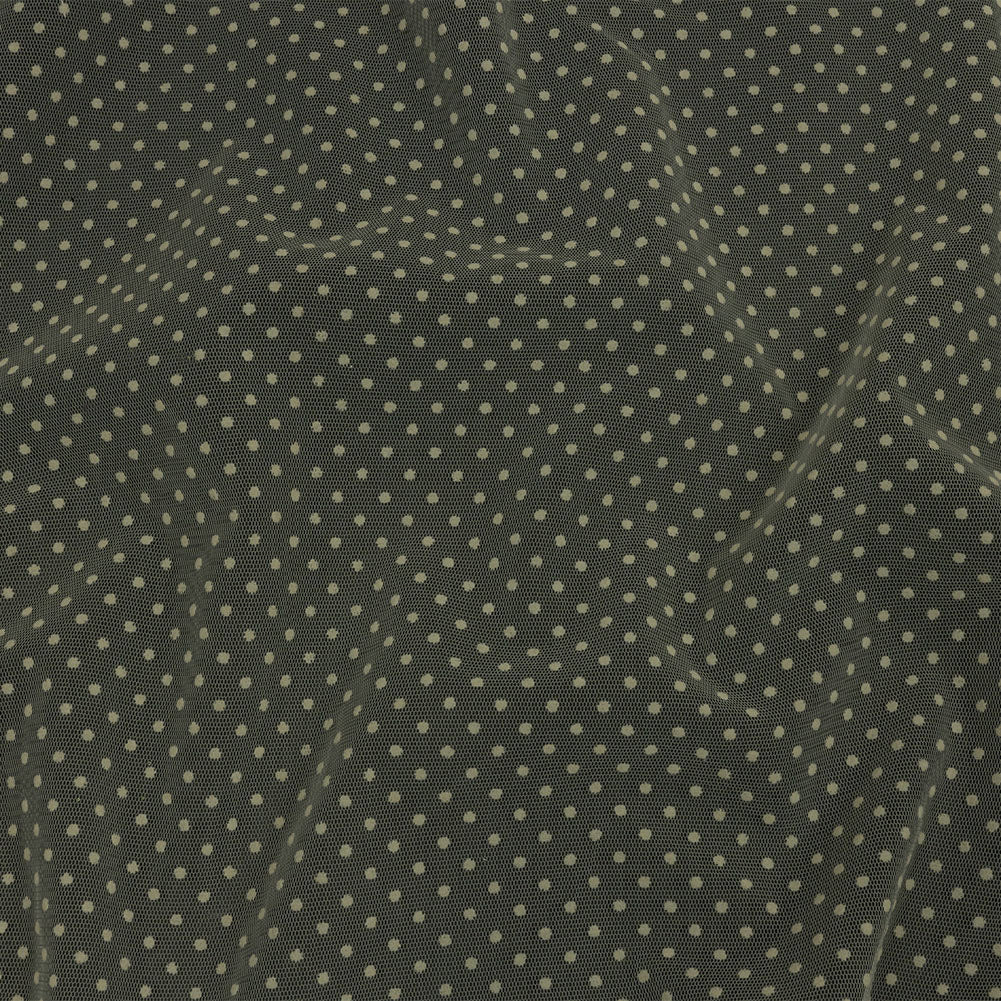 Famous Australian Designer Rutabaga Flocked Polka Dots Polyester Tulle Famous Australian Designer Rutabaga Flocked Polka Dots Polyester Tulle