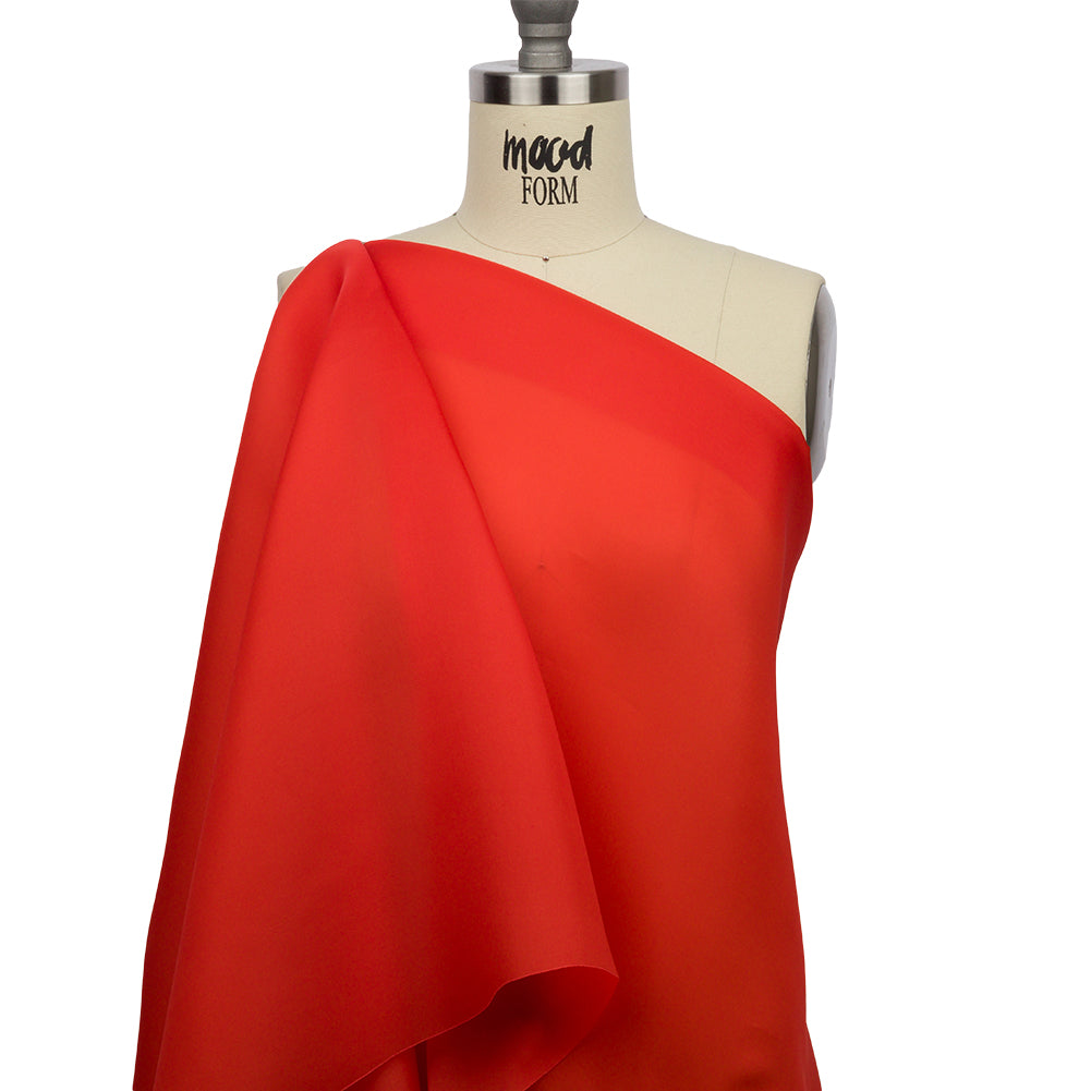 Famous Australian Designer Flame Silk Satin-Faced Organza Drape Famous Australian Designer Flame Silk Satin-Faced Organza Drape