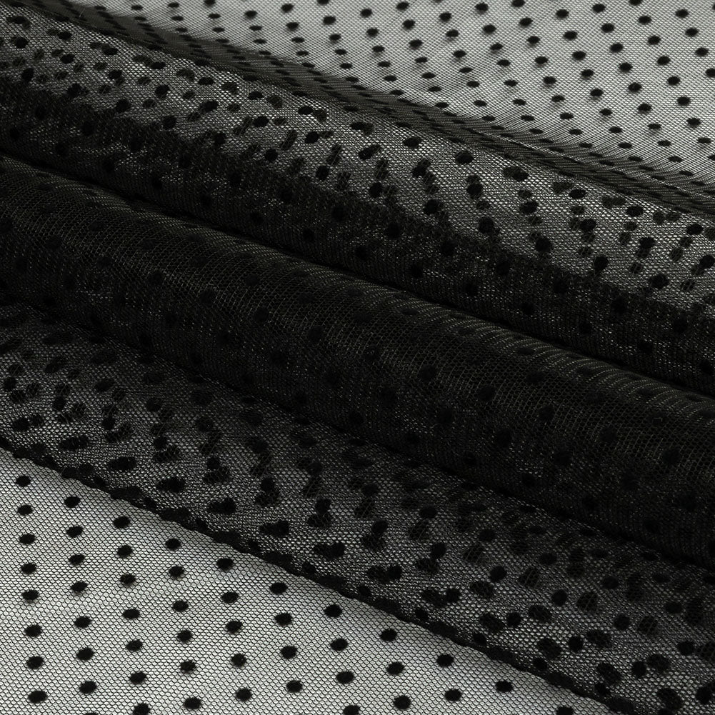 Famous Australian Designer Moondrop Grapes Flocked Polka Dotted Point D'esprit Folded Famous Australian Designer Moondrop Grapes Flocked Polka Dotted Point D'esprit Folded