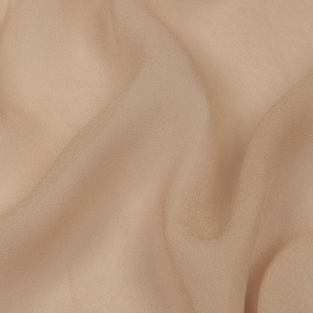 Famous Australian Designer Dusty Peach Viscose Georgette Folded Famous Australian Designer Dusty Peach Viscose Georgette Folded