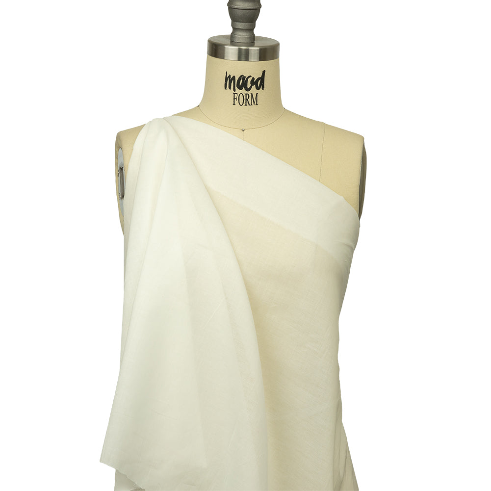 Famous Australian Designer Off White Cotton Voile Drape Famous Australian Designer Off White Cotton Voile Drape