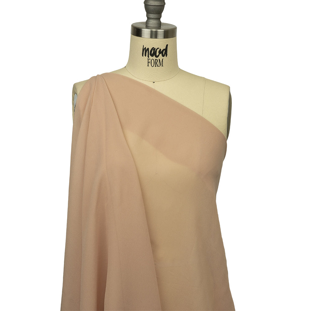 Famous Australian Designer Nude Viscose Georgette Drape Famous Australian Designer Nude Viscose Georgette Drape