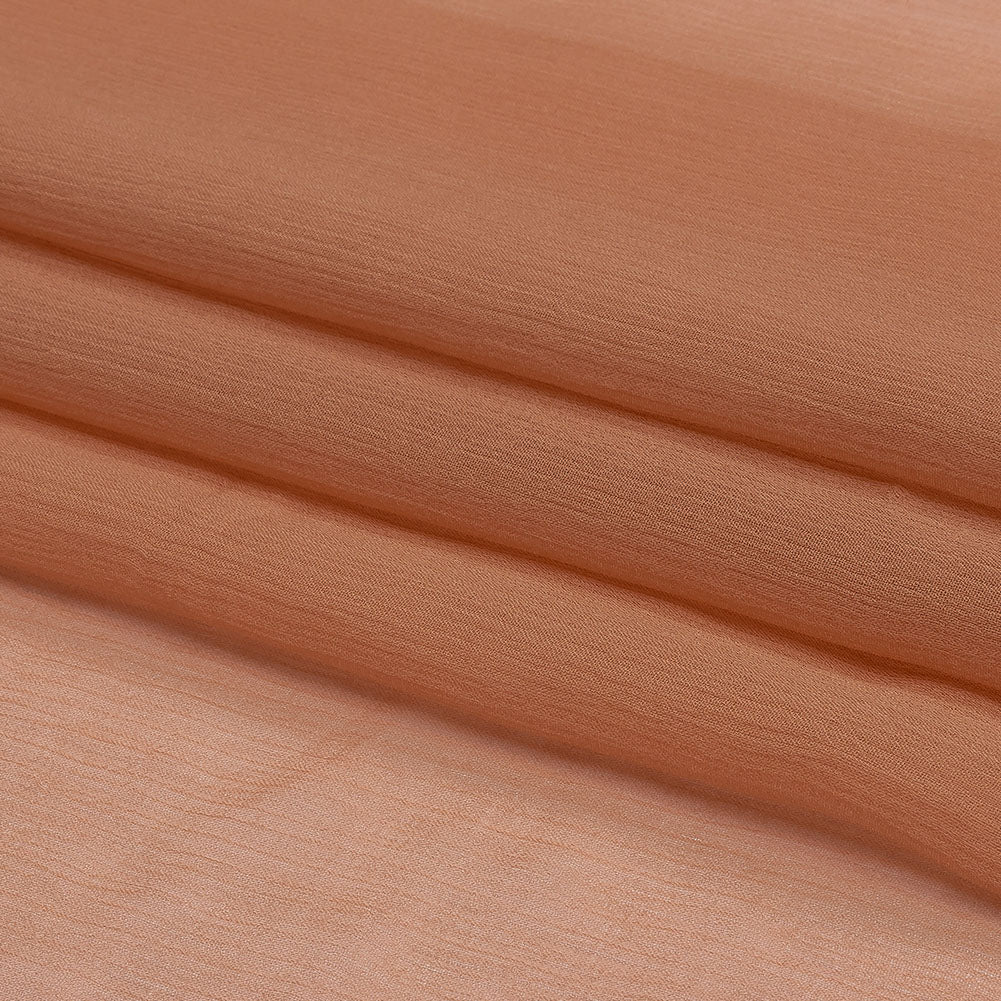 Famous Australian Designer Blush Crinkled Silk Chiffon Folded Famous Australian Designer Blush Crinkled Silk Chiffon Folded