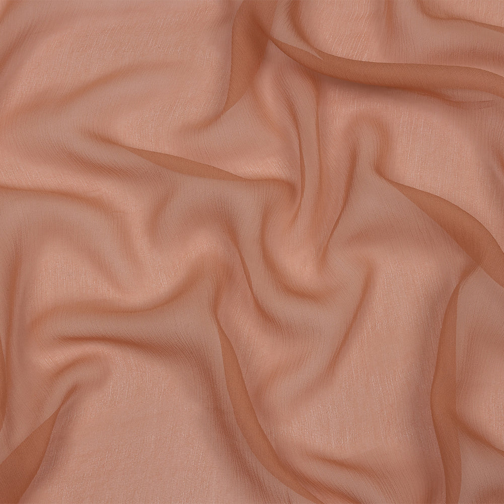 Famous Australian Designer Blush Crinkled Silk Chiffon Famous Australian Designer Blush Crinkled Silk Chiffon