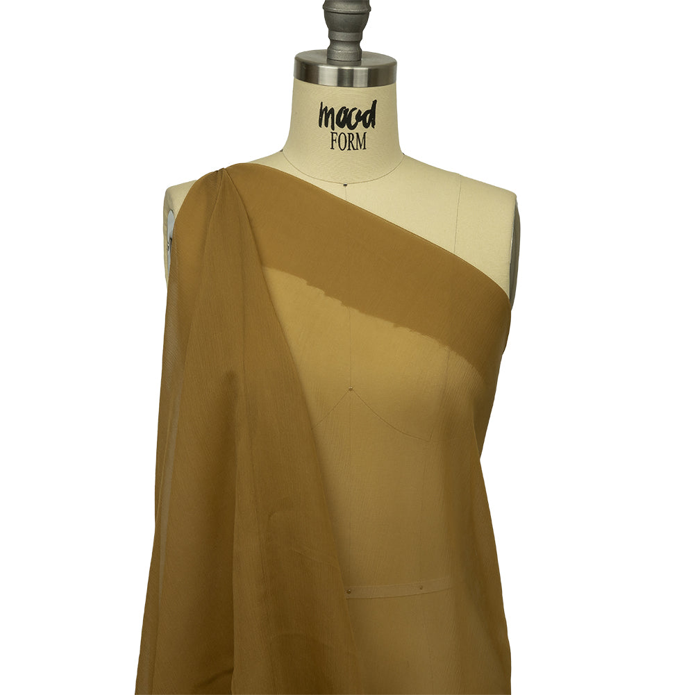 Famous Australian Designer Dijon Crinkled Silk Chiffon Drape Famous Australian Designer Dijon Crinkled Silk Chiffon Drape