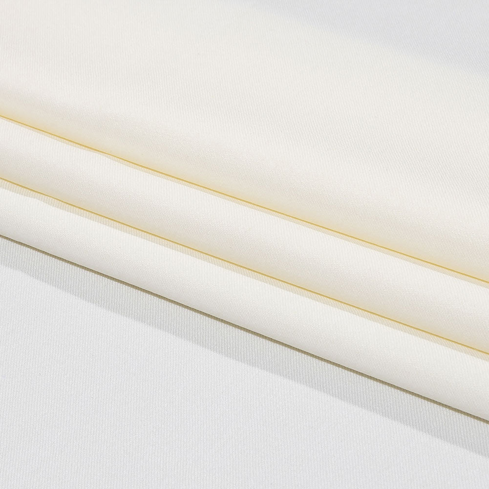 Italian Off White Double Face Stretch Super 160 Virgin Wool Twill Suiting Italian Off White Double Face Stretch Super 160 Virgin Wool Twill Suiting