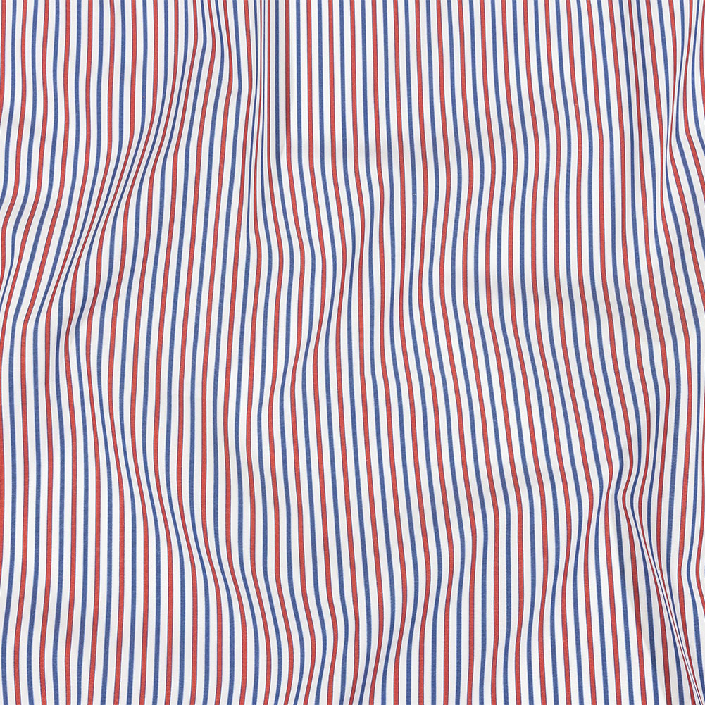 Balenciaga Italian Holly Berry, Blue and White Striped Cotton Poplin Balenciaga Italian Holly Berry, Blue and White Striped Cotton Poplin