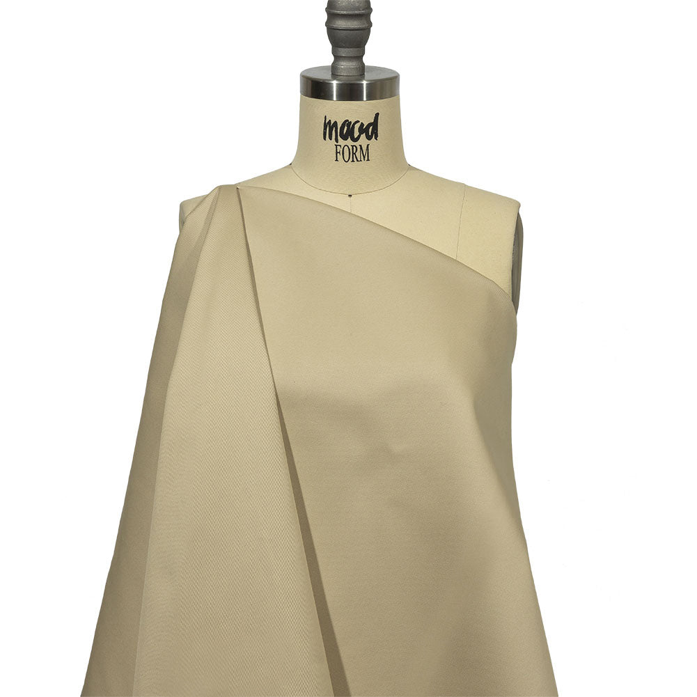 Balenciaga Italian Brown Rice Compact Cotton Twill Drape Balenciaga Italian Brown Rice Compact Cotton Twill Drape