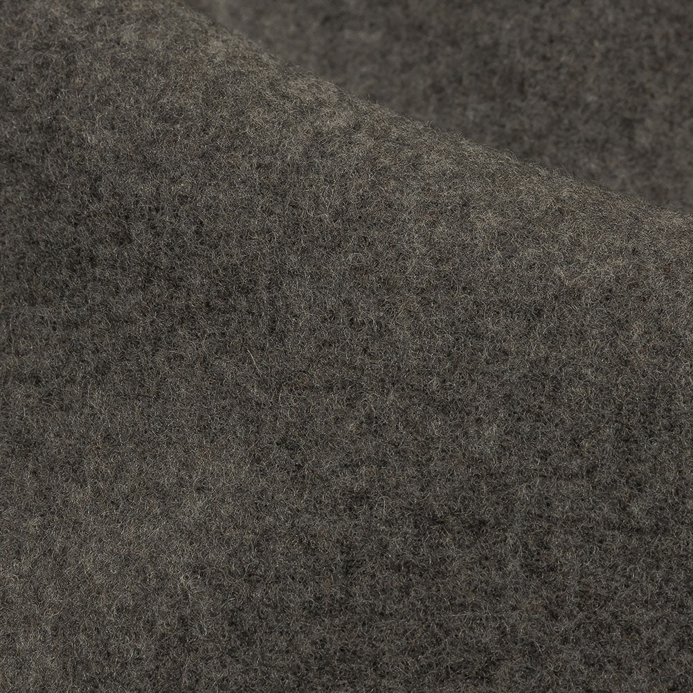 Balenciaga Italian Heathered Gray Felted Virgin Wool Double Cloth Coating Detail Balenciaga Italian Heathered Gray Felted Virgin Wool Double Cloth Coating Detail