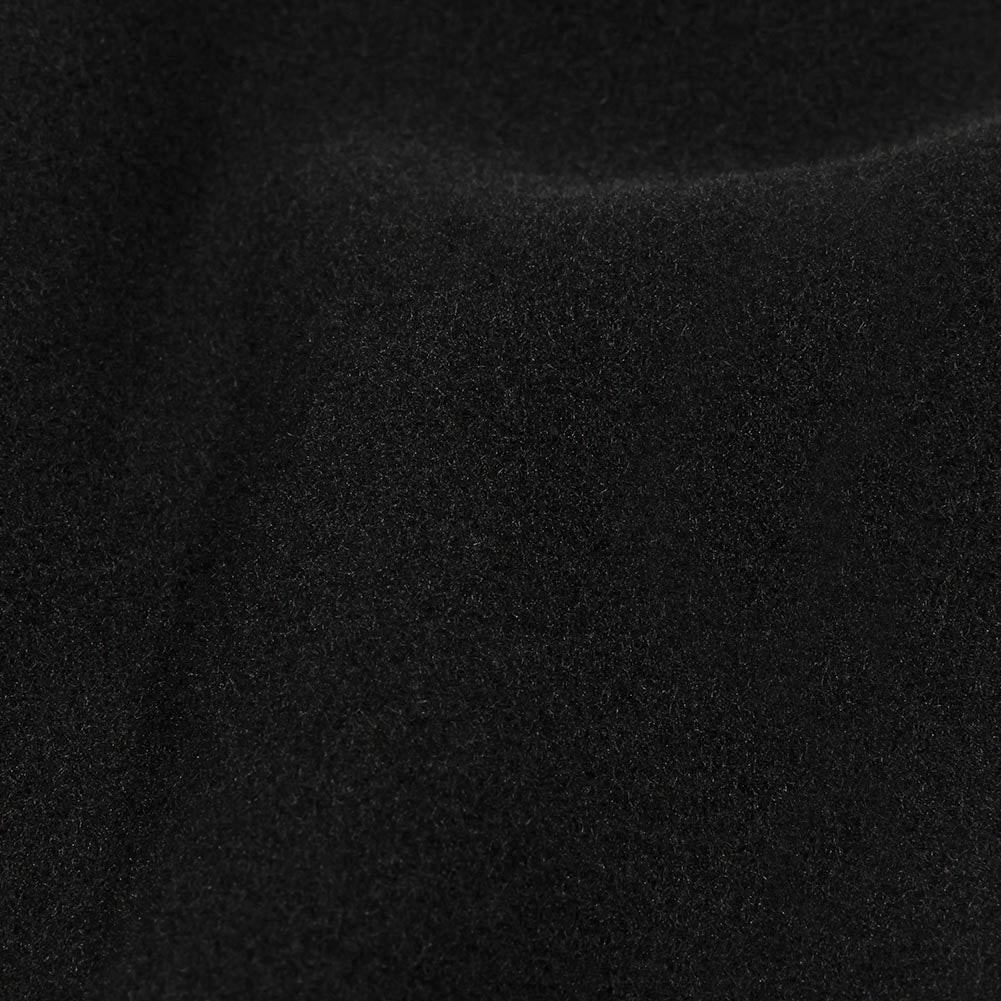 Balenciaga Italian Black Brushed Wool Coating Detail